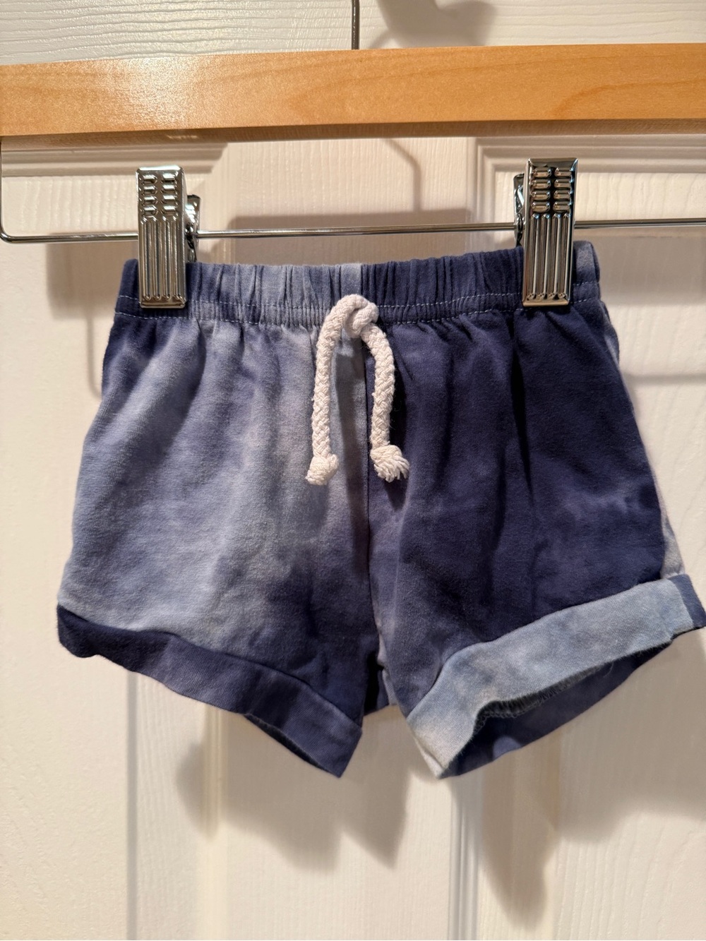 Little One Shop Navy Blue Tie-Dye Drawstring Shorts 12M